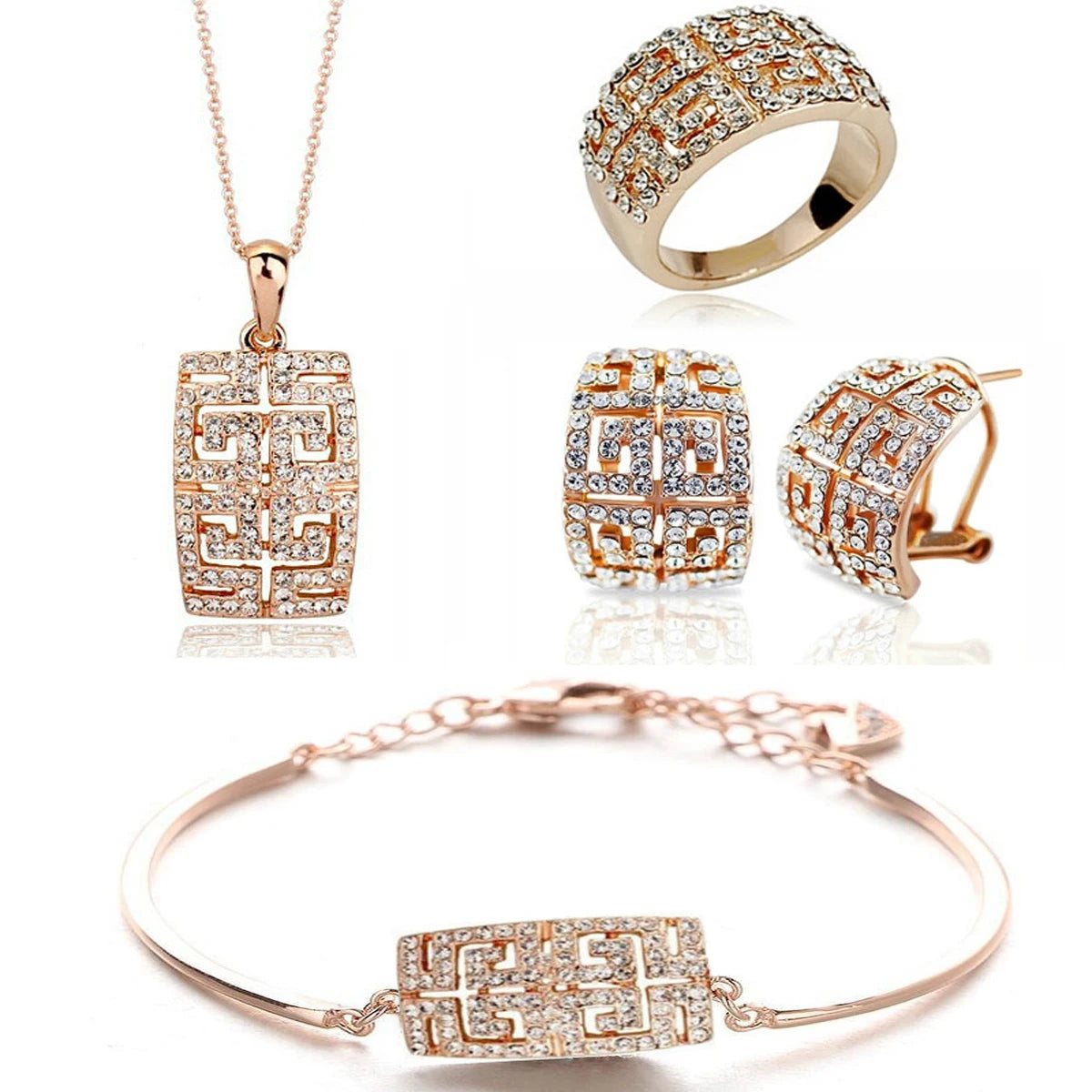 Gold-color Austria Crystal Set